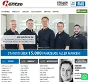 Kleine Seitenvorschau von auto-hentze.de