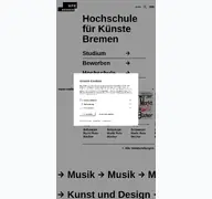 Kleine Seitenvorschau von hfk-bremen.de