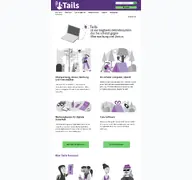 Kleine Seitenvorschau von tails.net