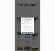 Kleine Seitenvorschau von trendundgenuss.de