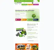 Kleine Seitenvorschau von tapemonster.de