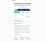 Kleine Seitenvorschau von rabattberechnen.de