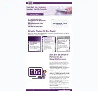 Kleine Seitenvorschau von tbs.de