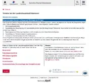 Kleine Seitenvorschau von termin.hannover.gov.de