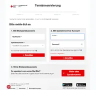 Kleine Seitenvorschau von terminreservierung.blutspende-leben.de