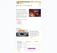 Kleine Seitenvorschau von kulturarena.de