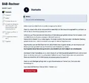 Kleine Seitenvorschau von babrechner.arbeitsagentur.de
