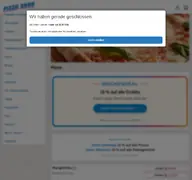 Kleine Seitenvorschau von pizza2000.de