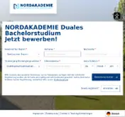Kleine Seitenvorschau von bachelorbewerbung.nordakademie.de