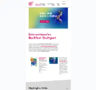 Kleine Seitenvorschau von bachfest-stuttgart.de