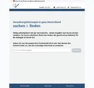 Kleine Seitenvorschau von servicesuche.bund.de