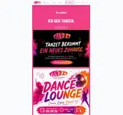 Kleine Seitenvorschau von tanzet.de