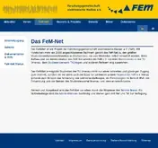 Kleine Seitenvorschau von fem-net.de