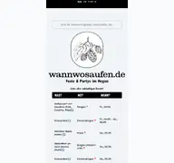 Kleine Seitenvorschau von wannwosaufen.de