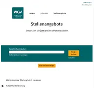 Kleine Seitenvorschau von stellenangebote.wgv.de