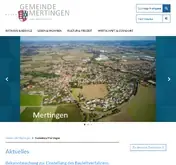 Kleine Seitenvorschau von mertingen.de