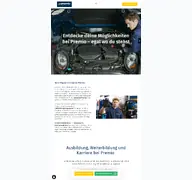 Kleine Seitenvorschau von karriere.premio.de