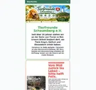 Kleine Seitenvorschau von tierfreunde-schaumberg.de