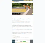 Kleine Seitenvorschau von tierfund-kataster.de