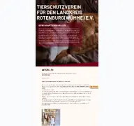 Kleine Seitenvorschau von tierschutzvereinrotenburg.de