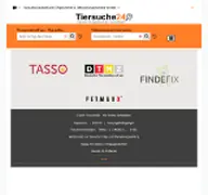 Kleine Seitenvorschau von tiersuche24.de