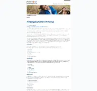 Kleine Seitenvorschau von mein-kind-gesundheit.de
