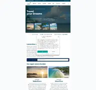 Kleine Seitenvorschau von tourdreams.de