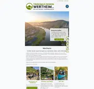 Kleine Seitenvorschau von tourismus-wertheim.de