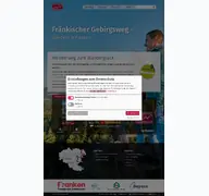 Kleine Seitenvorschau von fraenkischer-gebirgsweg.de