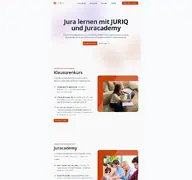 Kleine Seitenvorschau von juriq.de