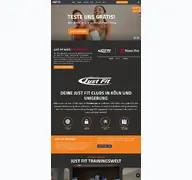 Kleine Seitenvorschau von justfit-clubs.de