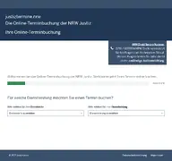 Kleine Seitenvorschau von justiztermine.nrw.de