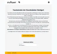 Kleine Seitenvorschau von traukalender.stuttgart.de