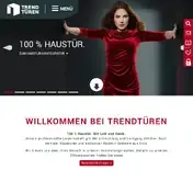 Kleine Seitenvorschau von trend-tueren.de