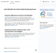 Kleine Seitenvorschau von lehre.moodle.uni-due.de