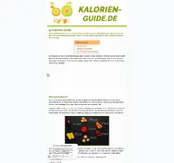 Kleine Seitenvorschau von kalorien-guide.de