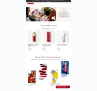 Kleine Seitenvorschau von clarins.de