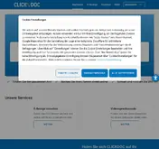Kleine Seitenvorschau von clickdoc.de