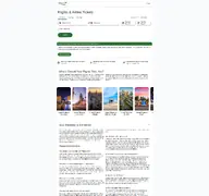 Kleine Seitenvorschau von flights.com