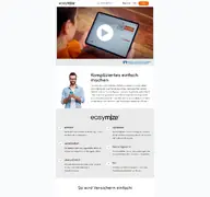 Kleine Seitenvorschau von easymize.de