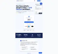 Kleine Seitenvorschau von das-gesundheitszeugnis.de