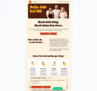 Kleine Seitenvorschau von karriere-burgerking.de