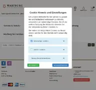 Kleine Seitenvorschau von wartburg.ticketfritz.de