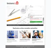Kleine Seitenvorschau von nachweis24.de