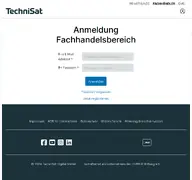 Kleine Seitenvorschau von fachhandel.technisat.de