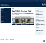 Kleine Seitenvorschau von typo3.tum.de