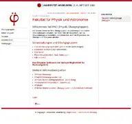 Kleine Seitenvorschau von uebungen.physik.uni-heidelberg.de