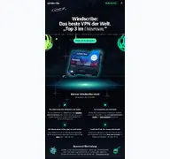Kleine Seitenvorschau von windscribe.com
