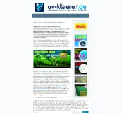 Kleine Seitenvorschau von uv-klaerer.de