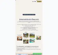 Kleine Seitenvorschau von hundeurlaub.at